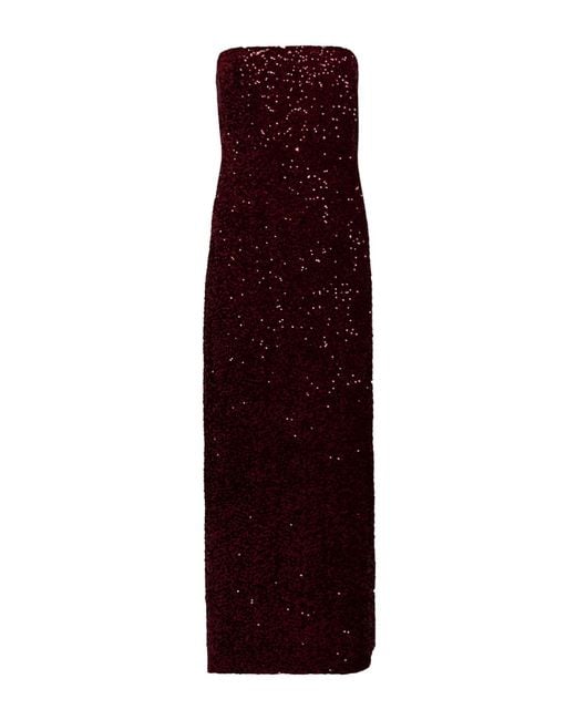ACTUALEE Purple Brick Midi Dress Polyester