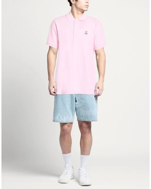 Psycho Bunny Pink Polo Shirts for men