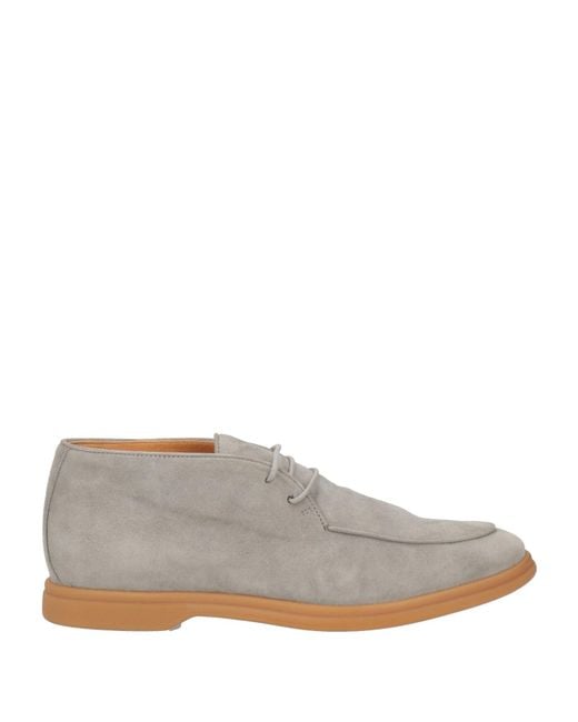 Eleventy Gray Light Ankle Boots Leather for men