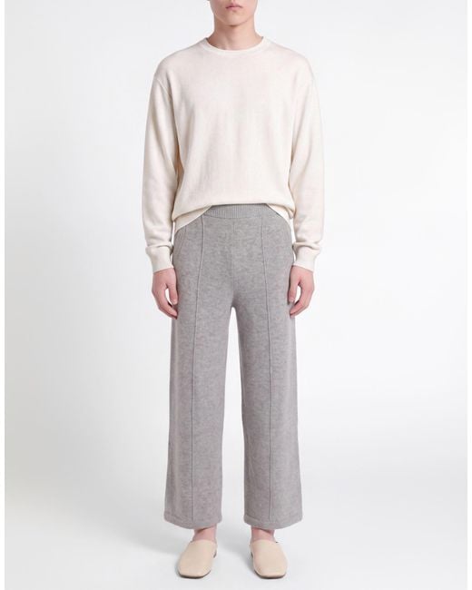 Laneus Gray Light Pants Cashmere, Silk, Polyester for men