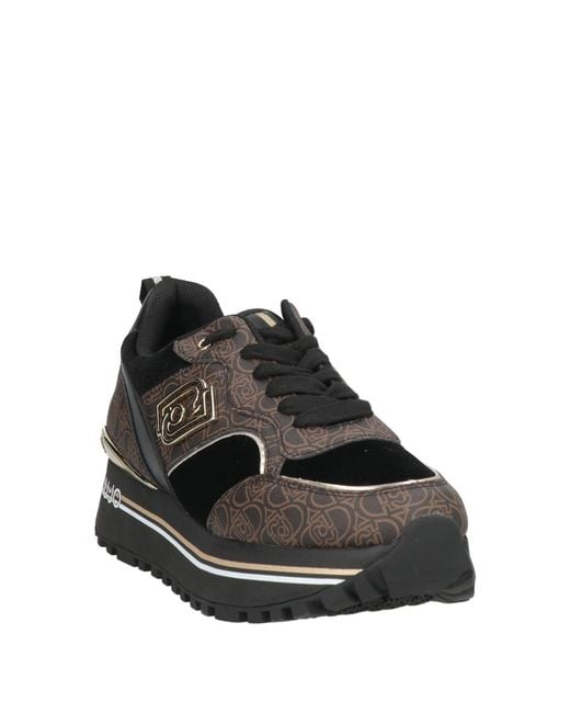 Liu Jo Black Sneakers Textile Fibers, Synthetic Material