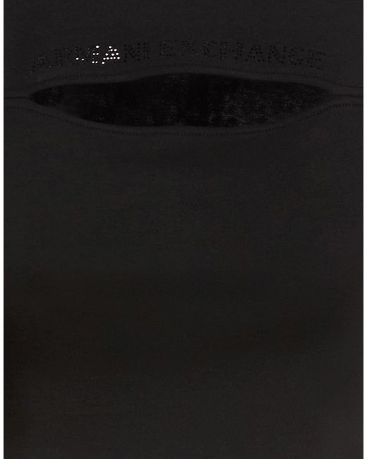 ARMANI EXCHANGE Black Top Cotton, Polyester, Elastane