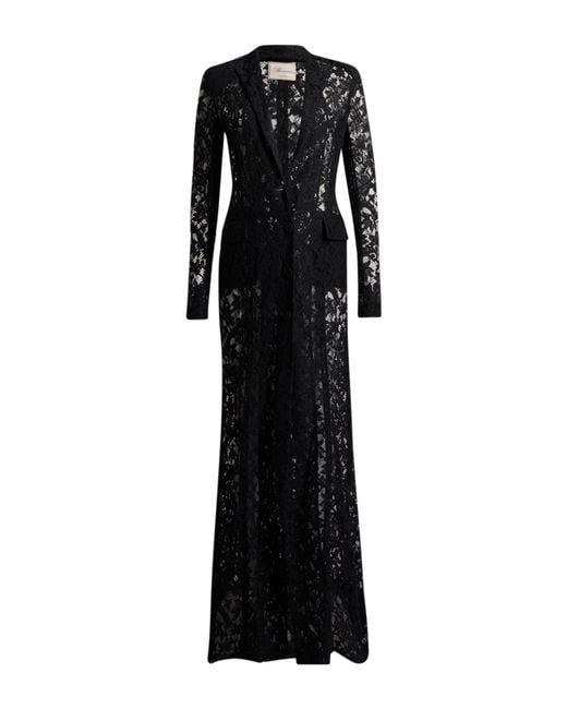 Blumarine Black Maxi Dress Polyester, Cotton