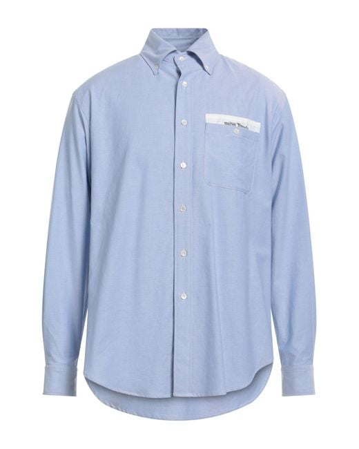 Palm Angels Blue Shirt for men