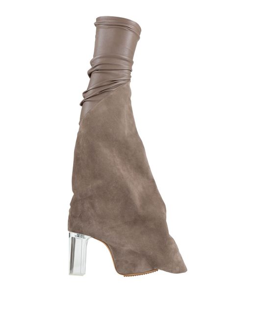 Rick Owens Brown Boot Leather