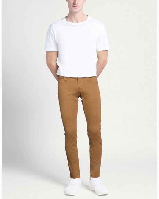 Dondup Natural Camel Pants Cotton, Elastane for men