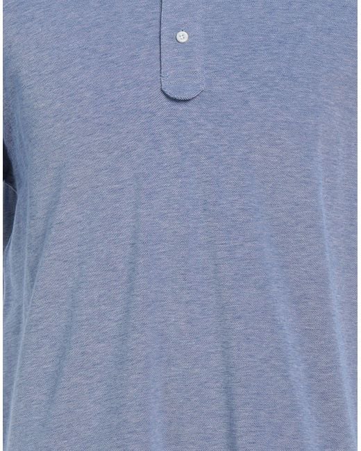 Isaia Blue Polo Shirt for men