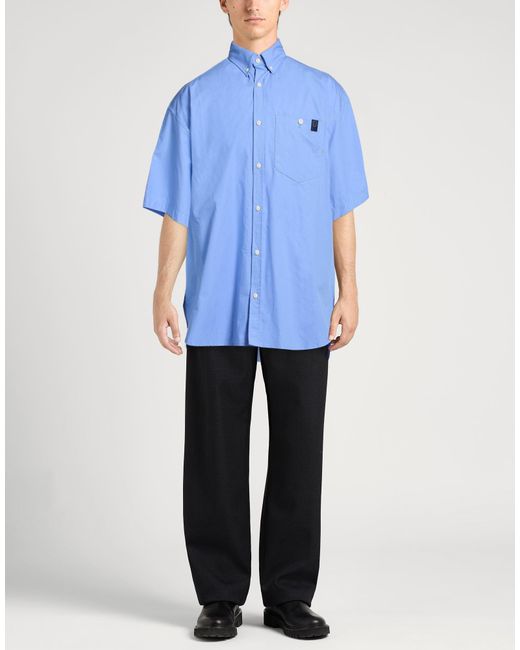 ANGLAN Blue Shirt Cotton for men