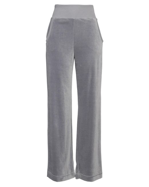 Alberta Ferretti Gray Athleisure Pants Cotton, Polyester, Elastane