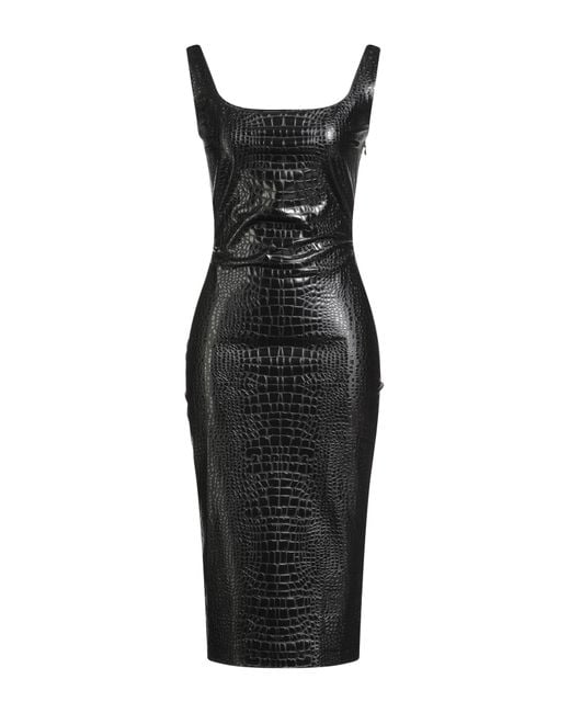 La Petite Robe Di Chiara Boni Black Midi Dress Polyamide, Elastane