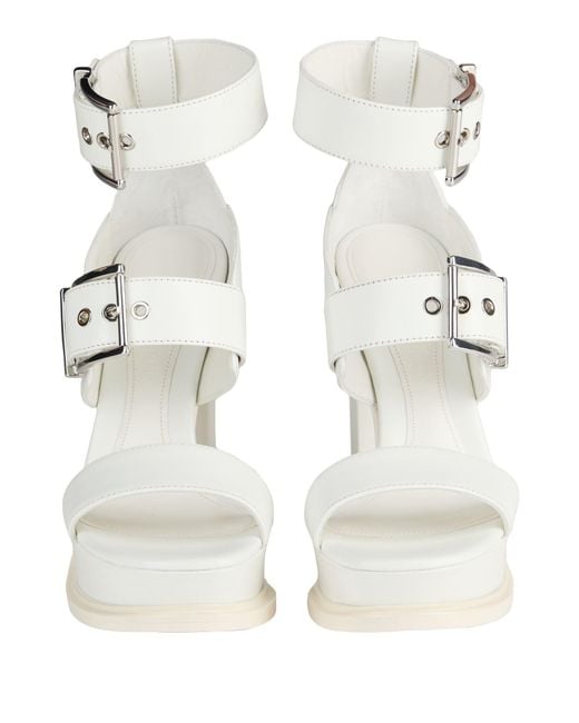 McQueen White Sandals