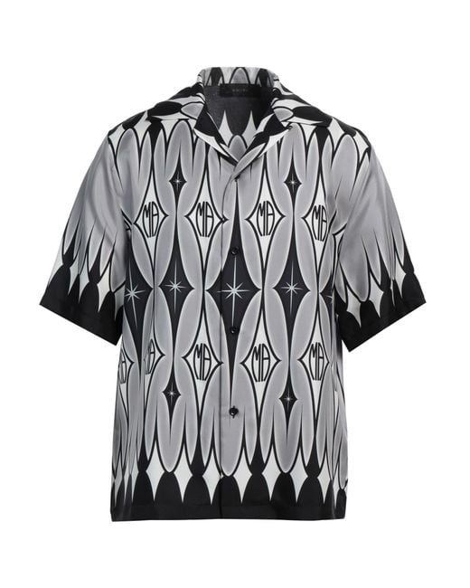 Amiri Gray Shirt Silk for men