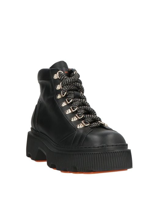 Santoni Black Stiefelette