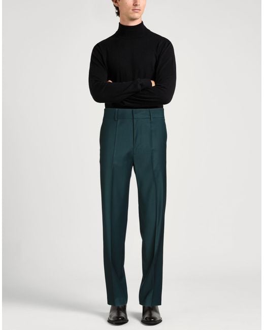 Patrizia Pepe Blue Pants Polyester, Virgin Wool, Elastane for men