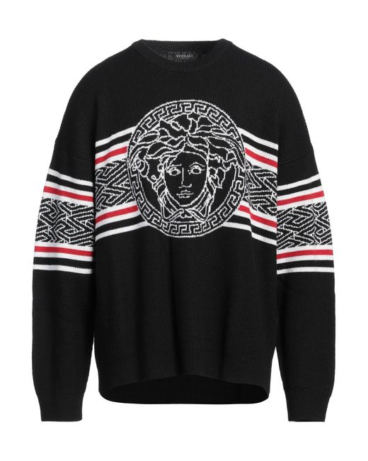 Versace Gray Sweater Virgin Wool for men