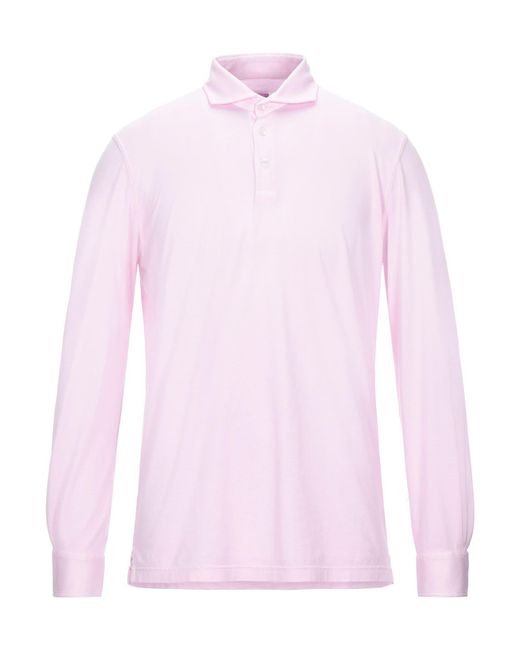 Fedeli Pink Polo Shirt Cotton for men