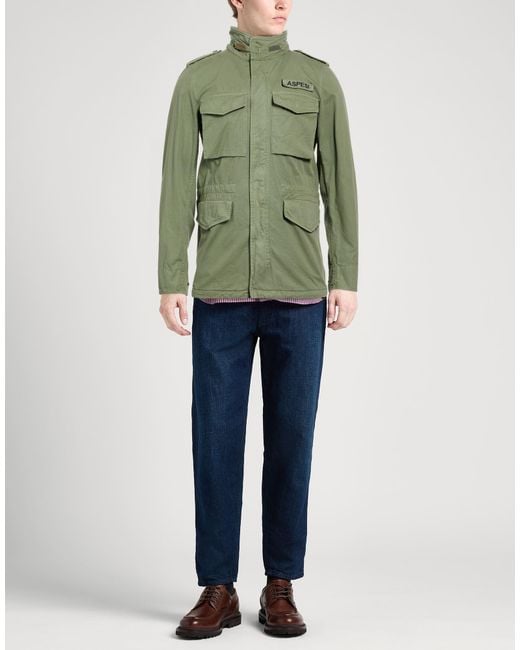 Aspesi Green Jacket Cotton for men