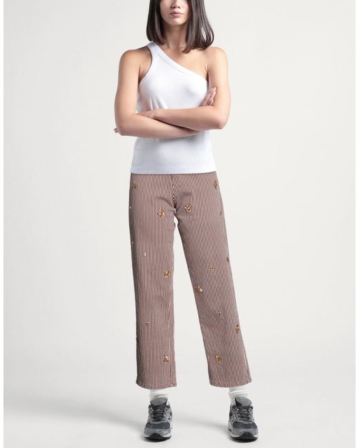 Please Brown Pants Cotton, Elastane