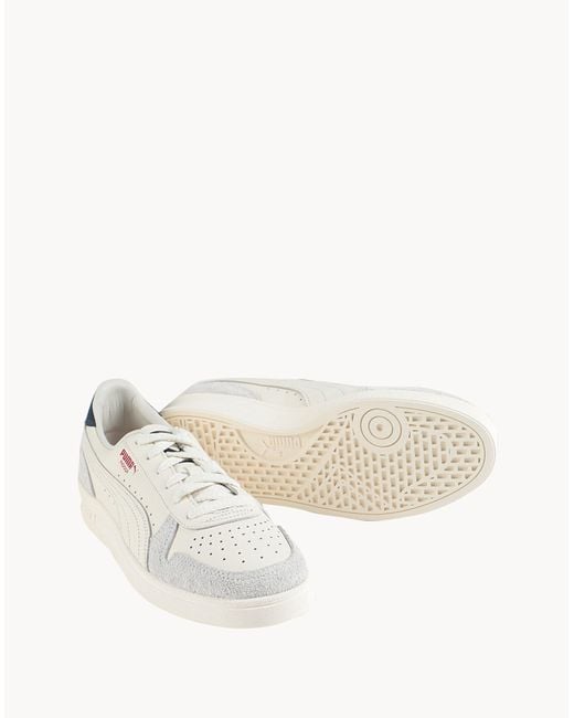 PUMA White Indoor Sneakers Cowhide for men
