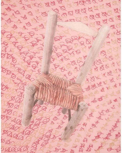 Vivienne Westwood Pink Antique Rose Scarf Cotton, Silk