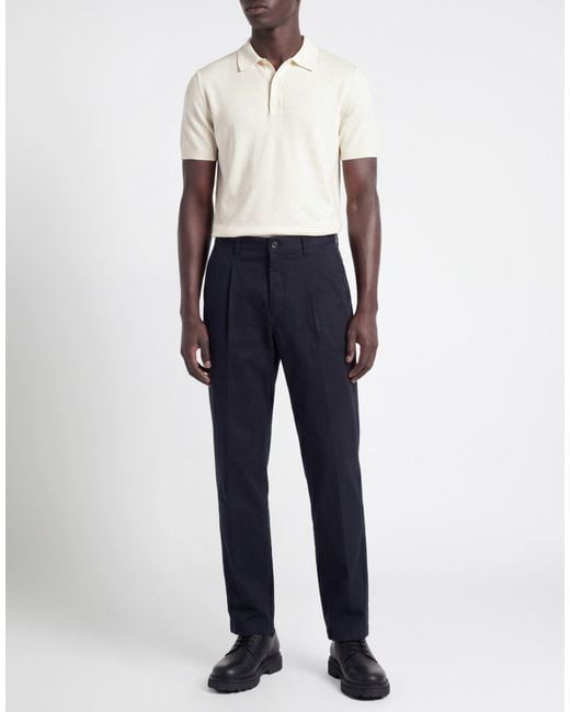 Paul Smith Blue Pants Cotton, Elastane for men
