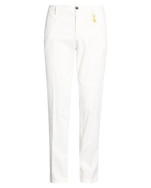 Manuel Ritz White Pants Cotton, Elastane for men