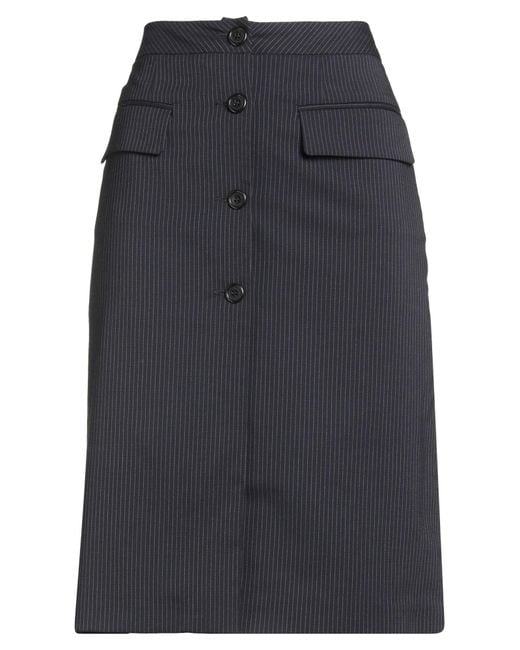 Opening Ceremony Blue Midnight Midi Skirt Wool