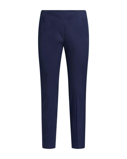 Maliparmi Blue Pants Cotton, Elastane