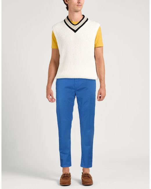 RE_HASH Blue Pants Cotton, Elastane for men
