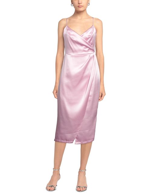 Closet Pink Midi Dress Polyester, Recycled Polyester