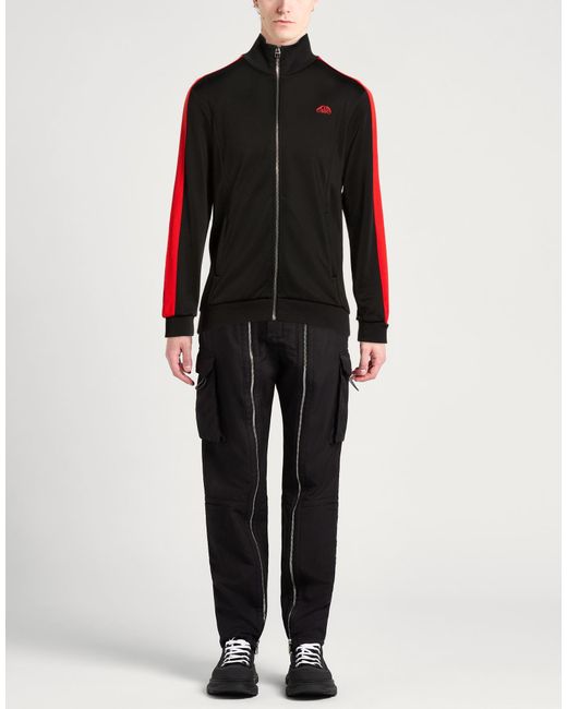 McQueen Black Sweatshirt Viscose, Cotton, Polyamide for men