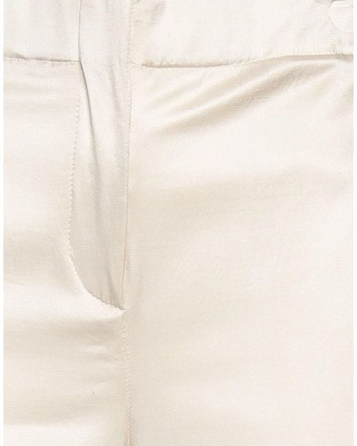 Jijil White Pants Cotton, Silk, Elastane