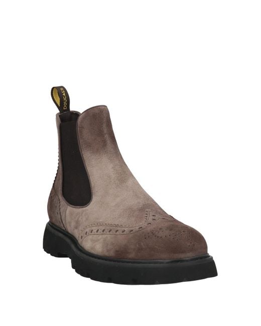 Doucal's Brown Ankle Boots Leather for men