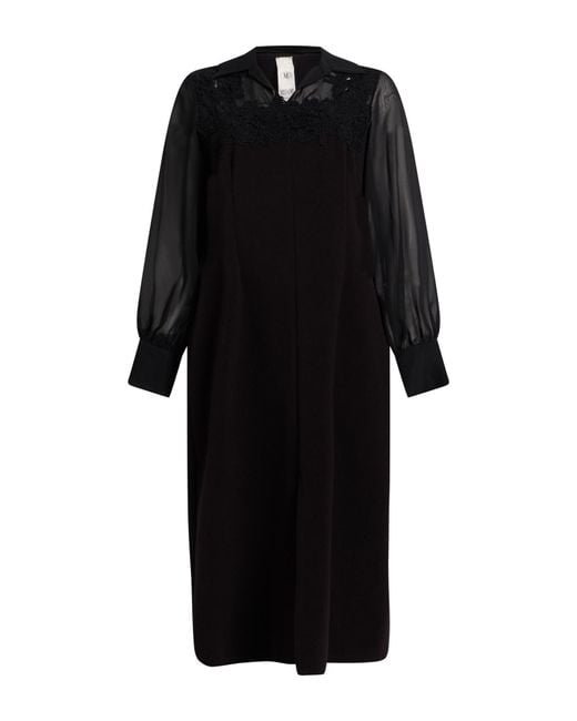 MILVA MI Black Midi Dress Viscose, Elastane