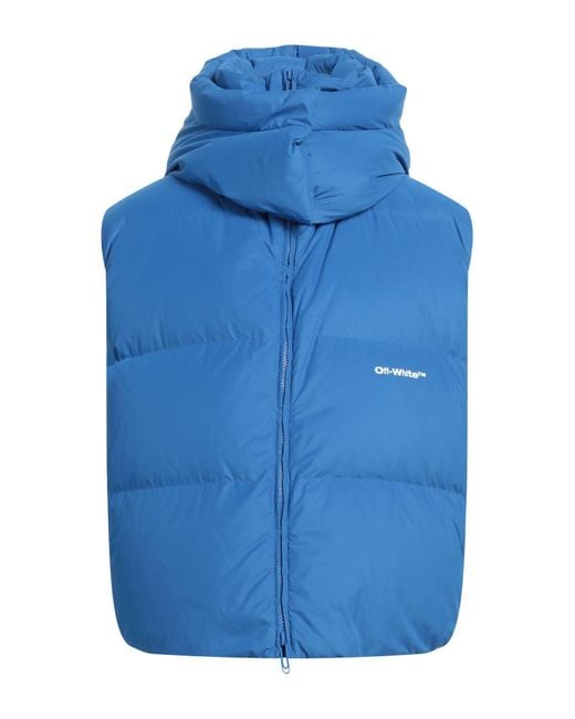 Off-White c/o Virgil Abloh Bounce Hooded Down Vest Blue for men