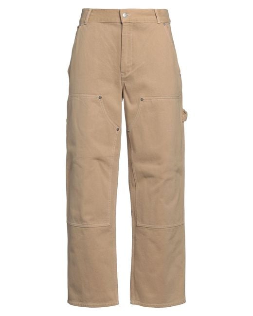Sandro Natural Camel Pants Cotton for men