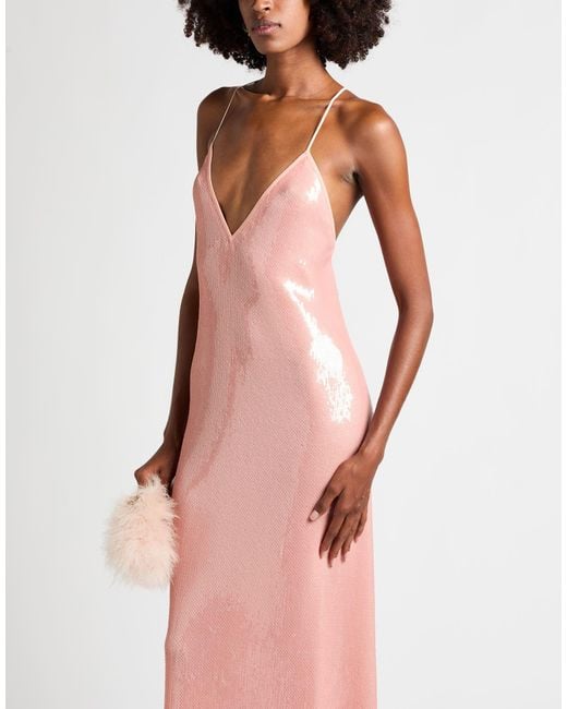 N°21 Pink Light Maxi Dress Polyester, Elastane