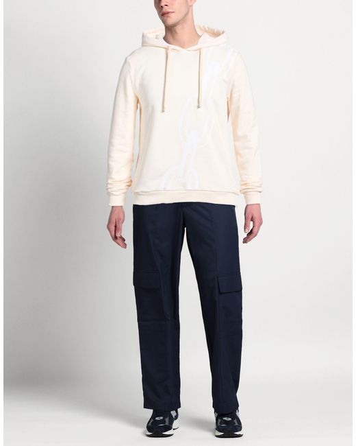 Bikkembergs White Cream Sweatshirt Cotton for men