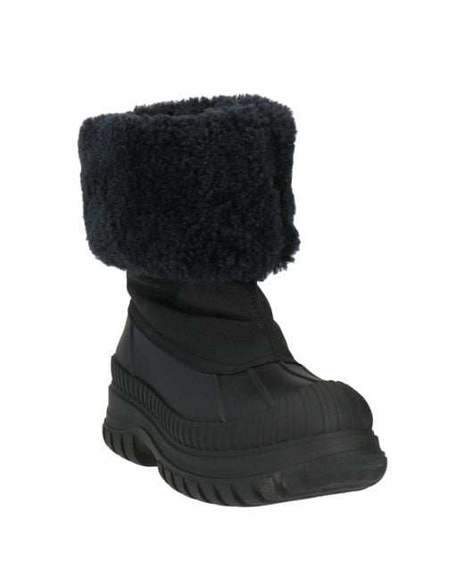 Ganni Black Ankle Boots Textile Fibers, Synthetic Material