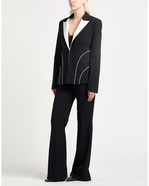 Karl Lagerfeld Black Blazer Polyester, Wool, Elastane