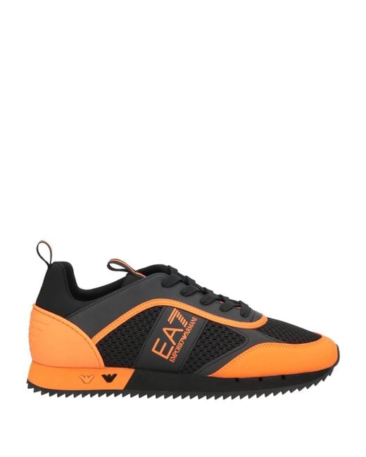 EA7 Orange Sneakers Polyester, Elastane, Thermoplastic Polyurethane for men