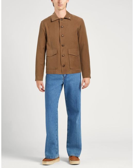 Berna Brown Jacket Viscose, Elastane for men