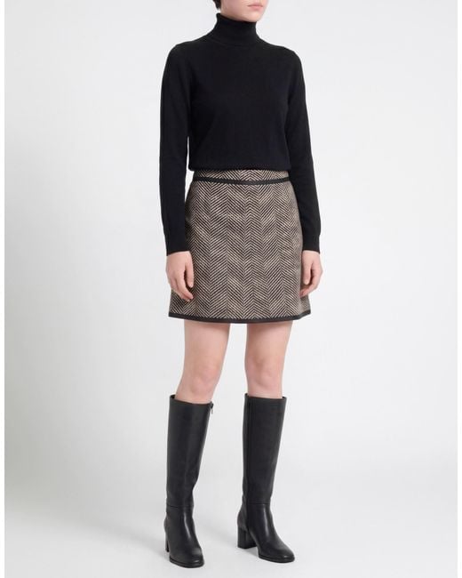 Jil Sander Gray Mini Skirt Virgin Wool, Polyamide