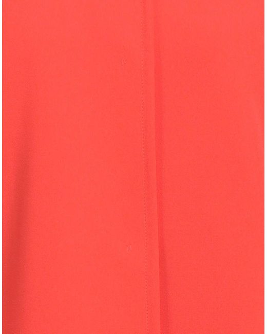RUE DU BAC Red Overcoat & Trench Coat Polyester, Elastane