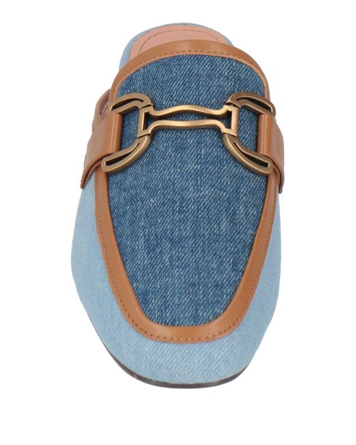 Bibi Lou Blue Mules & Clogs Textile Fibers