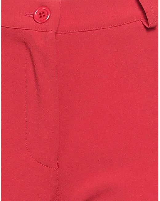 Dixie Red Pants Polyester, Viscose, Elastane