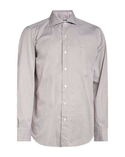 Finamore 1925 Gray Shirt Cotton for men