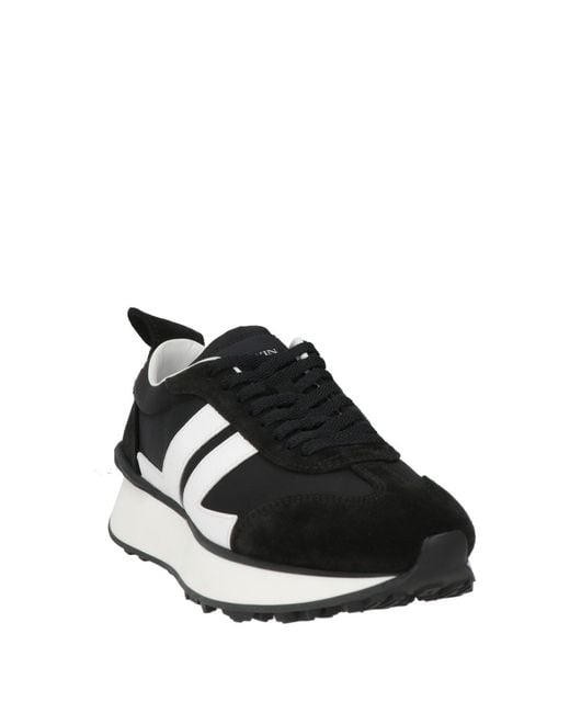 Lanvin Black Sneakers Bull Skin, Polyester for men