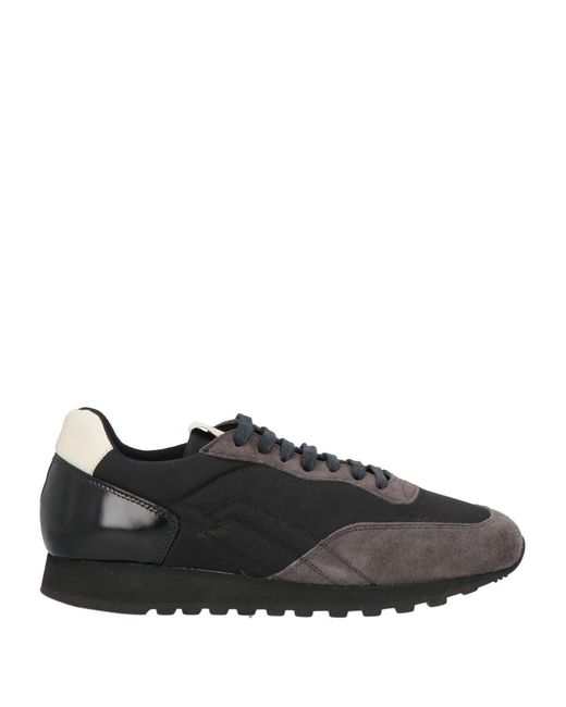Frau Black Sneakers Leather, Textile Fibers for men