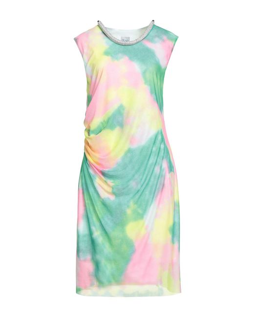 Z.O.E. ZONE OF EMBROIDERED Women's Green Midi Dress Polyester, Elastane Z.O.E. ZONE OF EMBROIDERED Women's Green Midi Dress Polyester, Elastane
